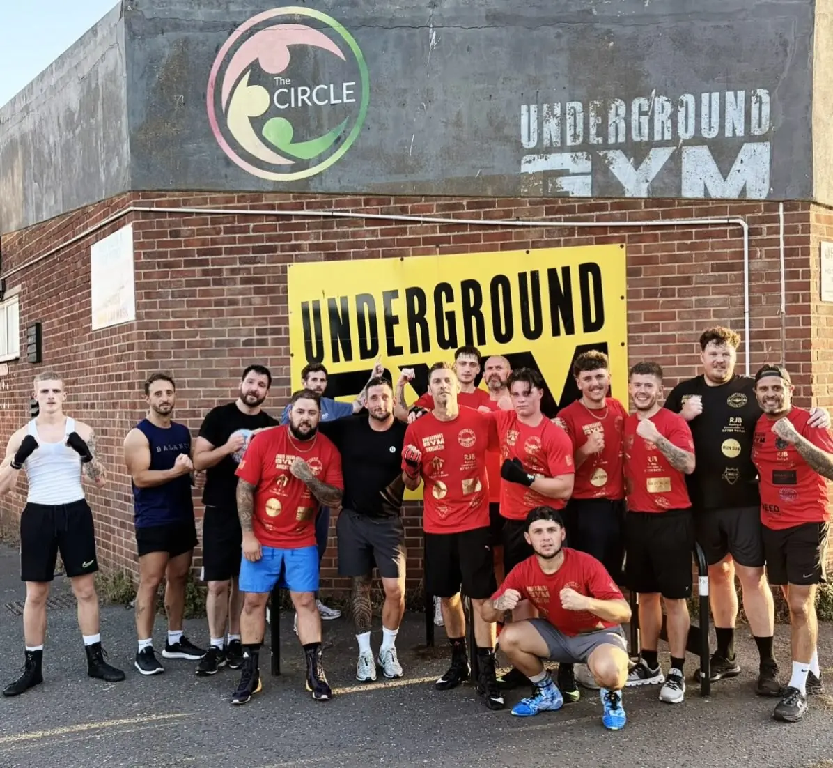 The team outside Underground Gym in Brighton